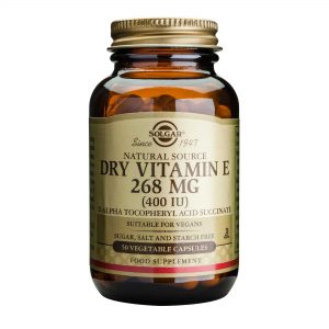 E3400 Dry Vitamin E 268MG 400IU 50Vegetable Capsules